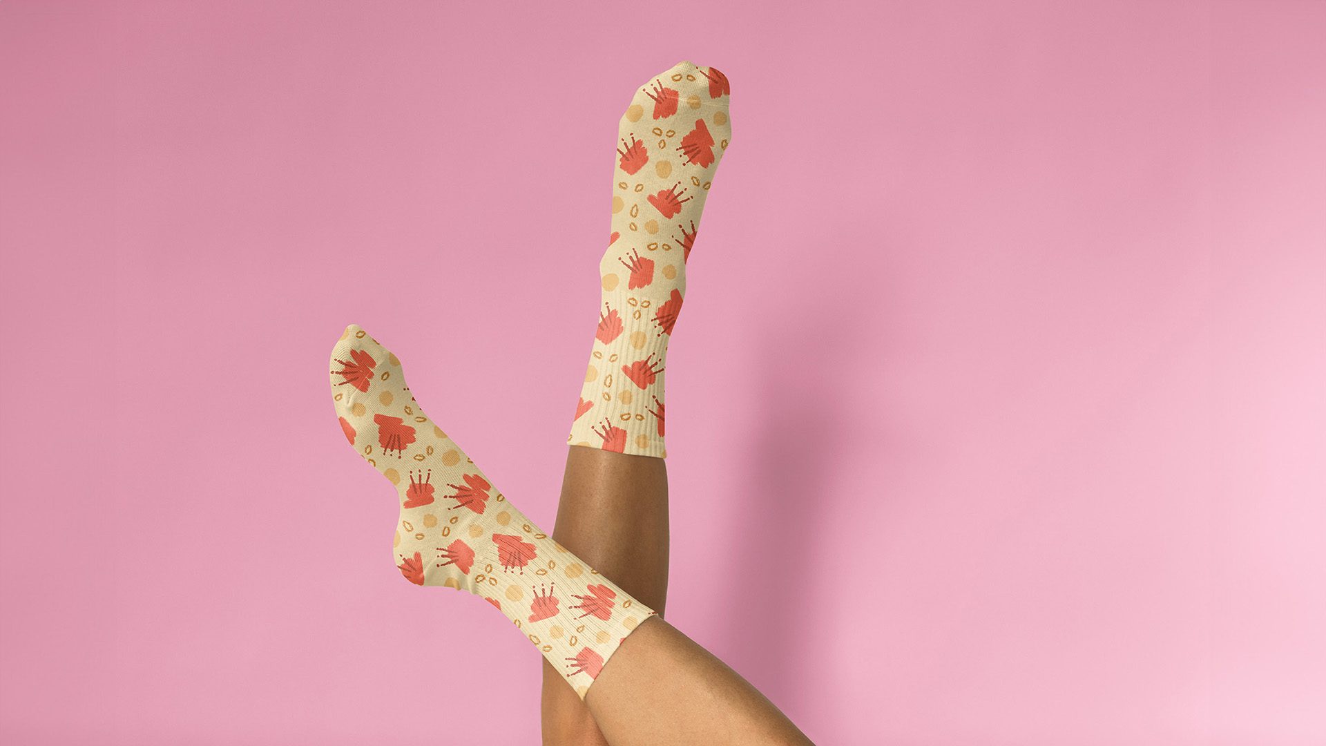 Socks_Abstract flowers big_196